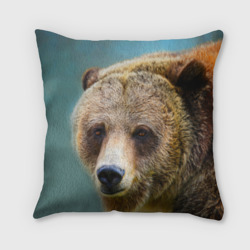 Русский бурый медведь – Подушка 3D с принтом купить