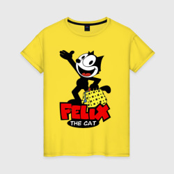 Cat Felix magic bag – Женская футболка хлопок с принтом купить со скидкой в -20%