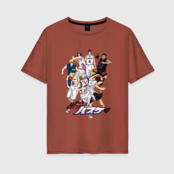 Женская футболка хлопок Oversize Персонажи баскетбол Куроко