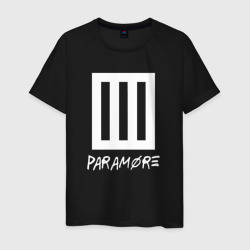 Мужская футболка хлопок Paramore логотип