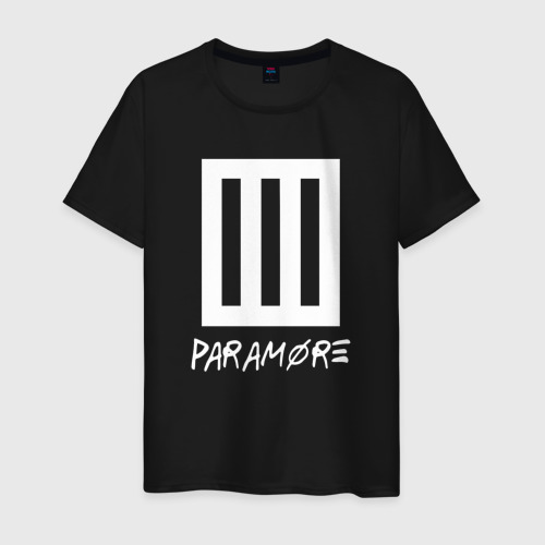 Мужская футболка хлопок Paramore логотип, цвет черный