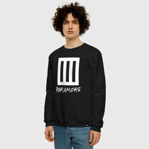 Мужской свитшот хлопок Paramore логотип, цвет черный - фото 3