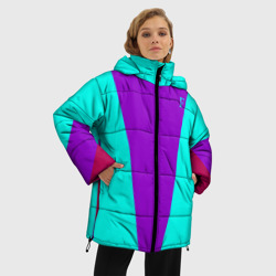 Женская зимняя куртка Oversize Firm ярко-бирюзовая - фото 2
