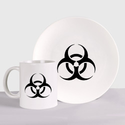 Набор: тарелка + кружка Biological Hazard