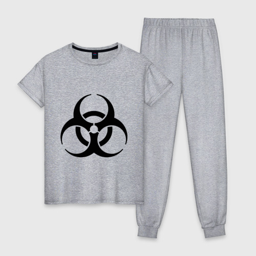 Женская пижама хлопок Biological Hazard, цвет меланж
