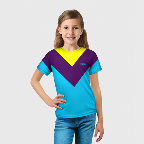 Детская футболка 3D с принтом Firm как в 80х, вид сбоку #3