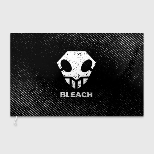 Флаг 3D Bleach с потертостями на темном фоне - фото 3