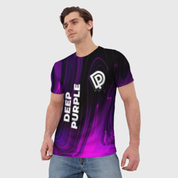 Мужская футболка 3D Deep Purple violet plasma - фото 2