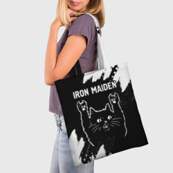 Шоппер 3D Группа Iron Maiden и рок кот - фото 2