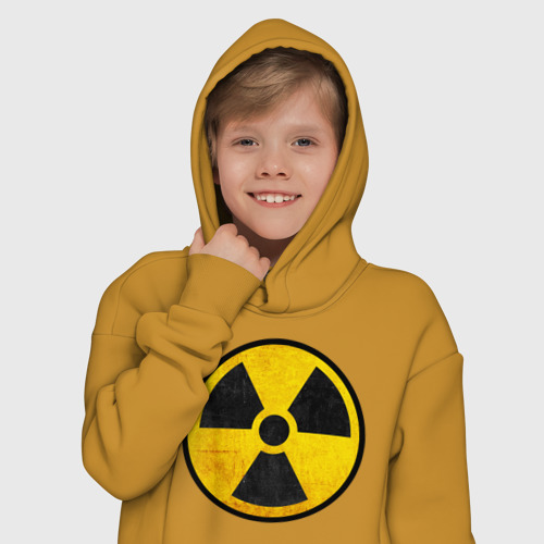 Детское худи Oversize хлопок Nuclear, цвет горчичный - фото 12