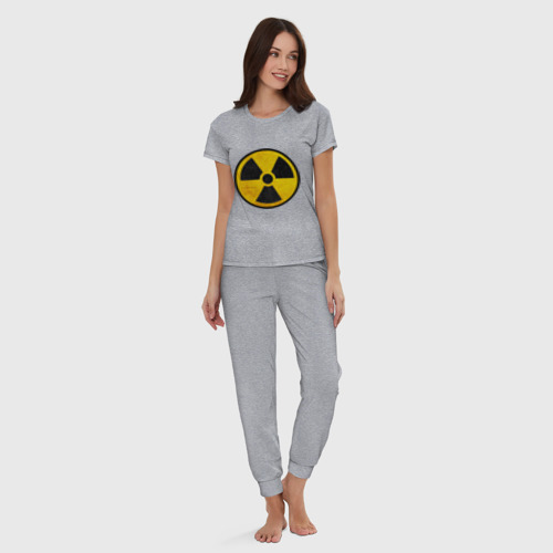 Женская пижама хлопок Nuclear, цвет меланж - фото 5
