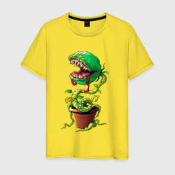Мужская футболка хлопок Плотоядный цветок из игры Марио