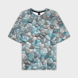 Мужская футболка oversize 3D Мозаика из цветных камней