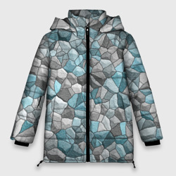 Женская зимняя куртка Oversize Мозаика из цветных камней