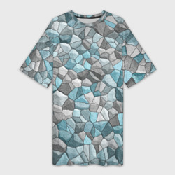 Платье-футболка 3D Мозаика из цветных камней