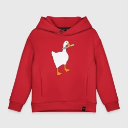 Детское худи Oversize хлопок Опасный гусь