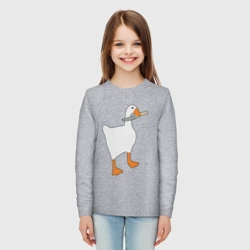 Детский лонгслив хлопок Опасный гусь - фото 2