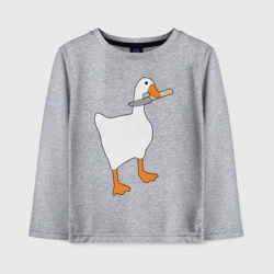 Детский лонгслив хлопок Опасный гусь