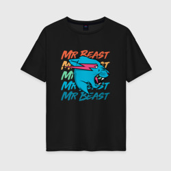 Женская футболка хлопок Oversize Mr Beast art