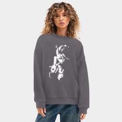 Женский свитшот oversize без начеса хлопок Образ Сэнку Ишигами - фото 2