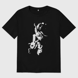 Женская футболка хлопок Oversize Образ Сэнку Ишигами