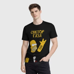 Мужская футболка 3D Сектор Газа Гомер Симпсон рокер - фото 2
