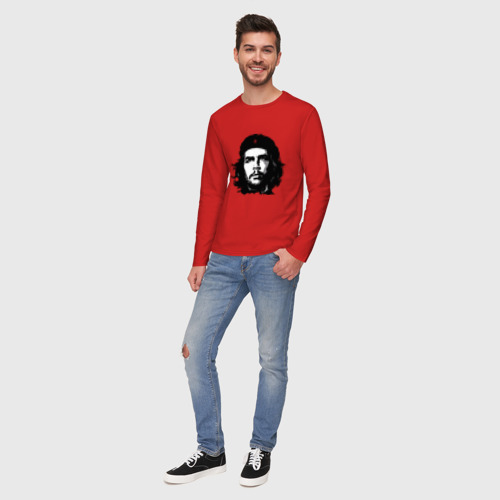 Мужской лонгслив хлопок Ernesto Che Guevara, цвет красный - фото 5