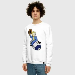 Мужской свитшот хлопок Vault boy - bomb rider - фото 2
