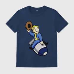 Мужская футболка хлопок Vault boy - bomb rider
