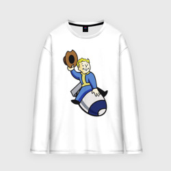 Женский лонгслив oversize хлопок Vault boy - bomb rider