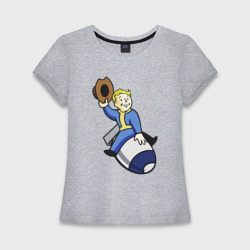 Женская футболка хлопок Slim Vault boy - bomb rider