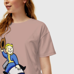 Женская футболка хлопок Oversize Vault boy - bomb rider - фото 2