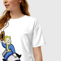 Женская футболка хлопок Oversize Vault boy - bomb rider - фото 2