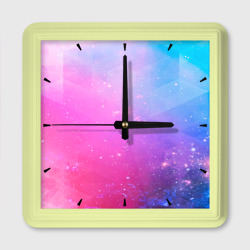 Звёздное геометрическое небо – Настенные часы квадратные с принтом купить
