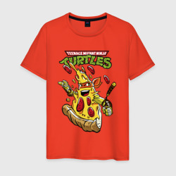 Черепашья пицца  – Мужская футболка хлопок с принтом купить со скидкой в -20%