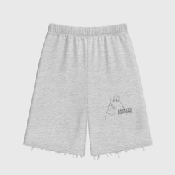 Женские шорты oversize футер хлопок Тоторо Studio Ghibli