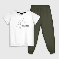 Детская пижама с белой футболкой Тоторо Studio Ghibli