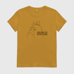 Женская футболка хлопок Тоторо Studio Ghibli