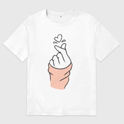 Женская футболка хлопок Oversize Hand click