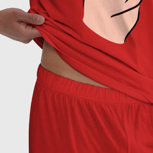 Мужская пижама хлопок Hand click, цвет красный - фото 6