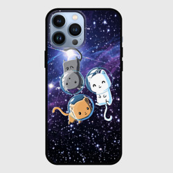 Чехол для iPhone 13 Pro Max Три котика в открытом космосе