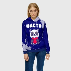 Женская толстовка 3D Настя панда с сердечком - фото 2