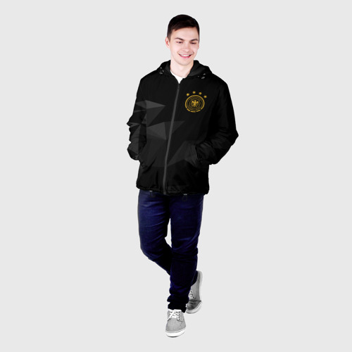 Мужская куртка 3D с принтом Сборная Германии треугольники, фото на моделе #1