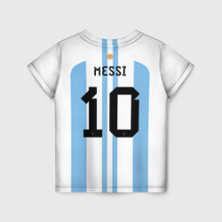 Футболка 3D Месси Аргентина ЧМ 2022 (Детская)