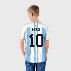 Детская футболка 3D Месси Аргентина ЧМ 2022 - фото 2