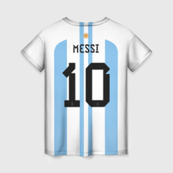 Женская футболка 3D Месси Аргентина ЧМ 2022