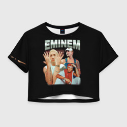 Женская футболка Crop-top 3D Eminem Slim Shady