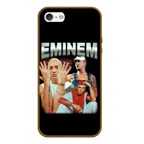 Чехол для iPhone 5/5S матовый Eminem Slim Shady, цвет коричневый