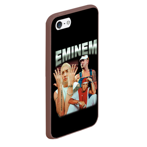 Чехол для iPhone 5/5S матовый Eminem Slim Shady, цвет коричневый - фото 3