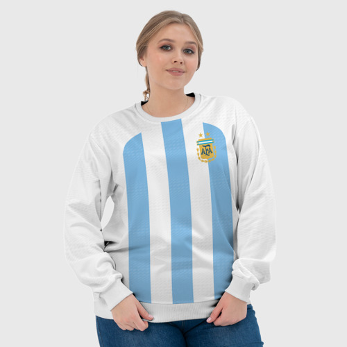 Женский свитшот 3D Сборная Аргентины ЧМ 2022, цвет 3D печать - фото 6